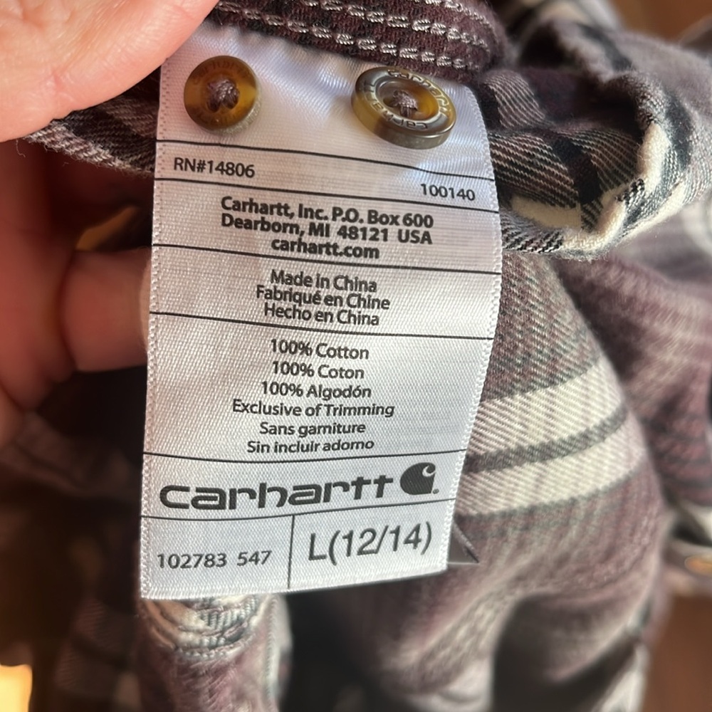 New Carhartt button down hooded shirt - Picture 12 of 16